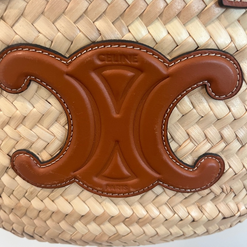 CELINE TEEN CLASSIC PANIER IN PALM LEAVES AND CALFSKIN - Picture 5 of 15